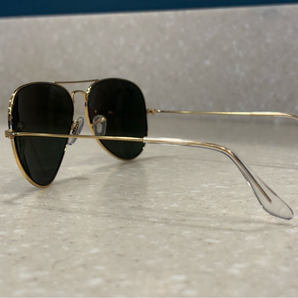 Ray-Ban Gold Frame Sunglasses with Black Lenses - Picture 3 of 6